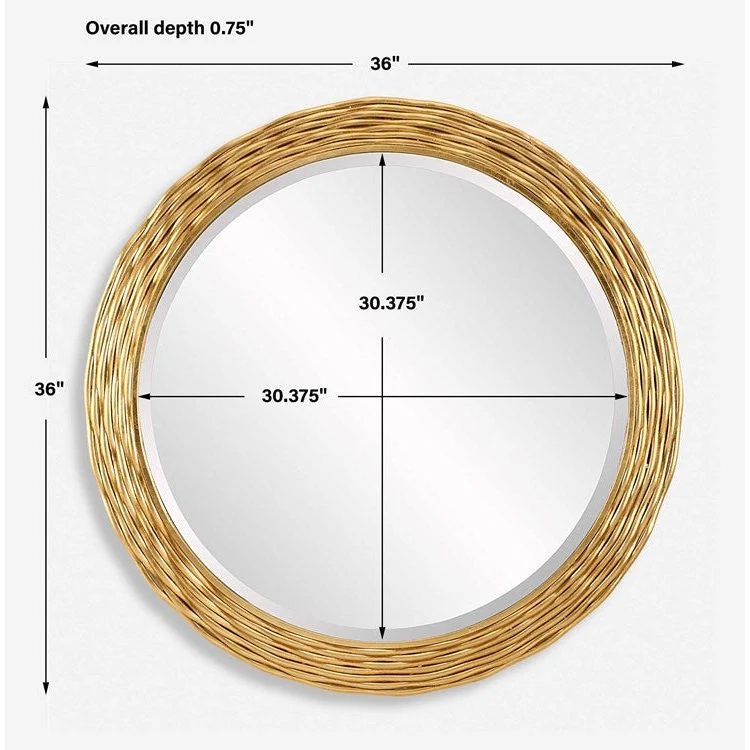 Uttermost Celeste Gold Iron Round Mirror - Image 6