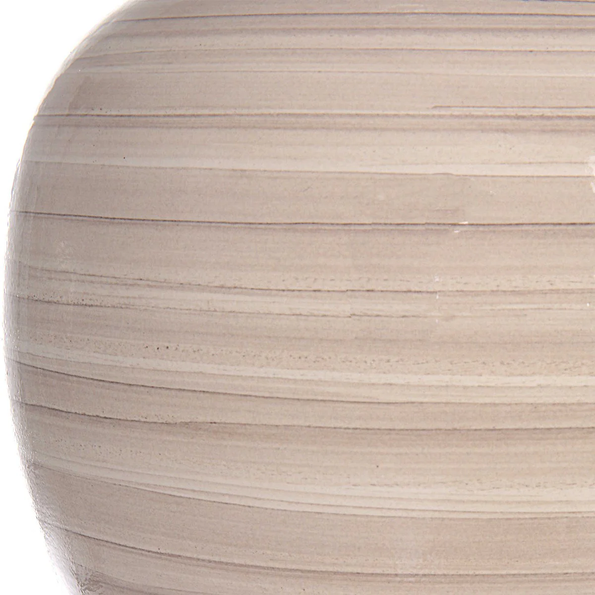 Uttermost Chalice Taupe, Tan and Charcoal Ceramic Table Lamp With White Linen Shade - Image 7