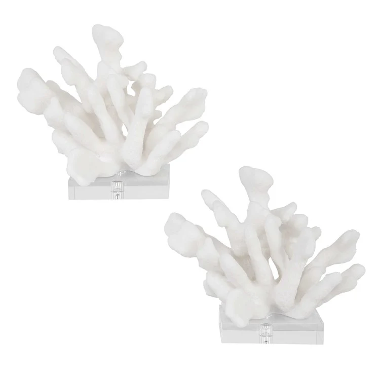 Uttermost Charbel Faux White Coral Bookends - Image 5