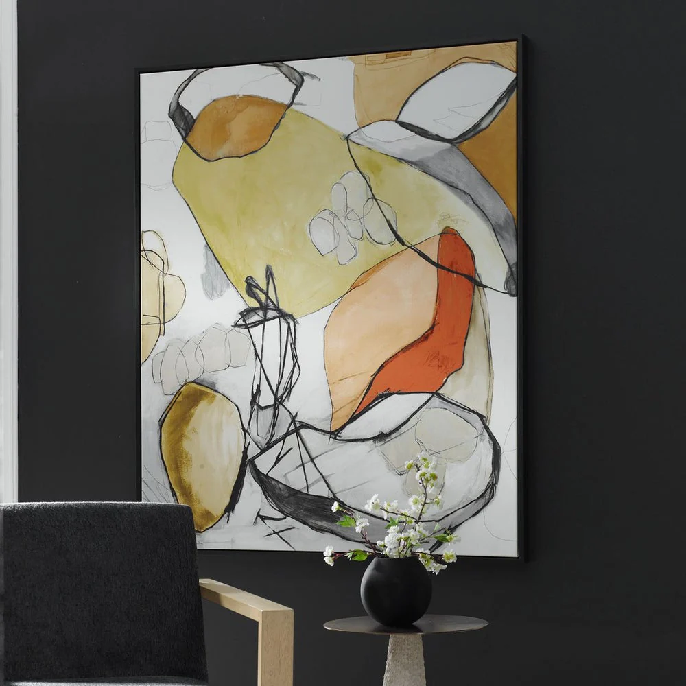 Uttermost Charcoal Improvision Framed Canvas - Image 3