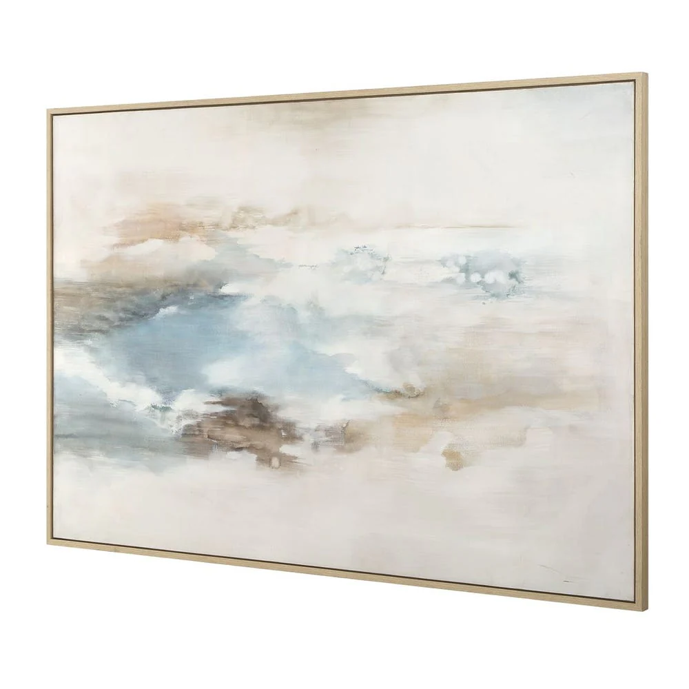 Uttermost Chasing Blue Hand Painted Canvas - Image 3
