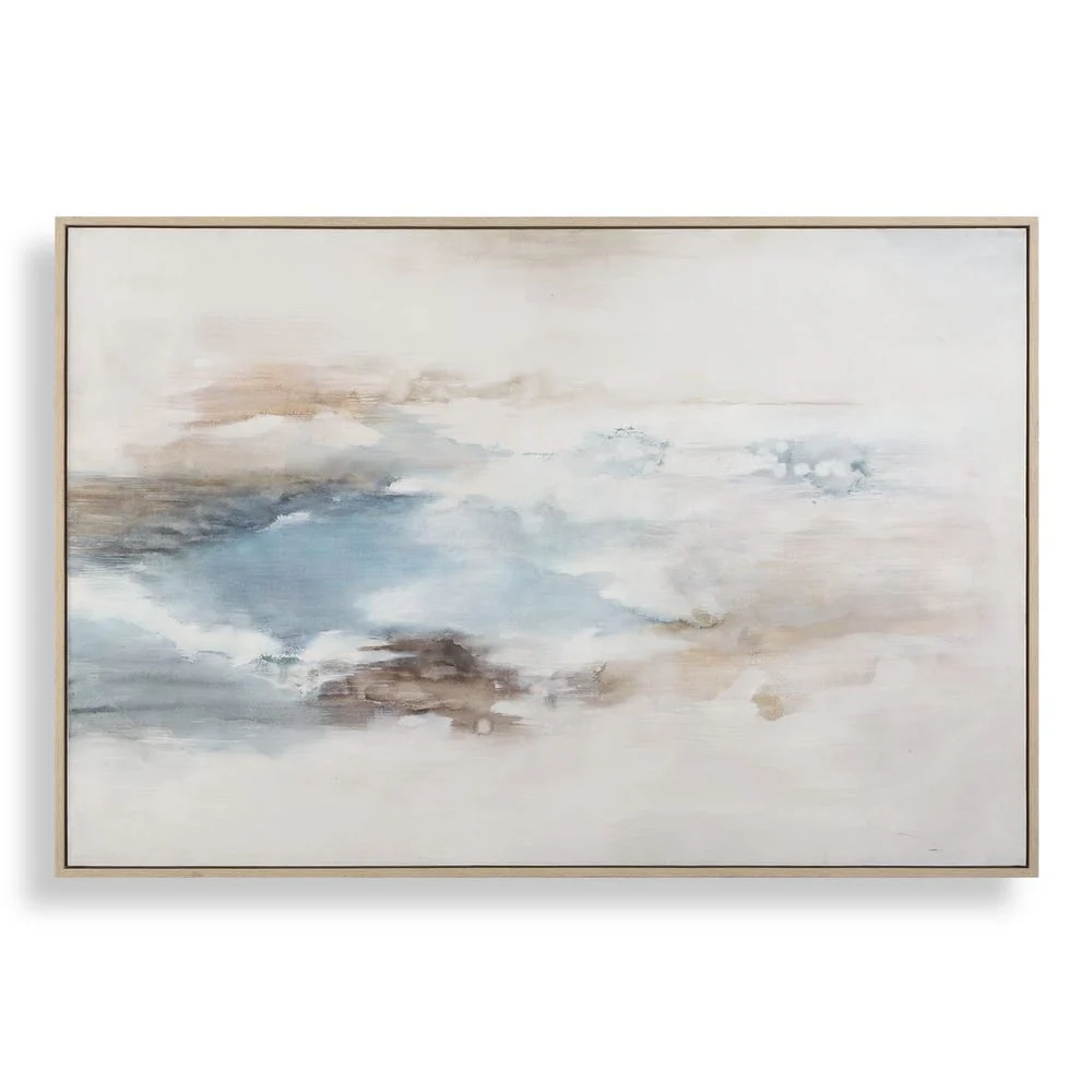 Uttermost Chasing Blue Hand Painted Canvas - Image 4