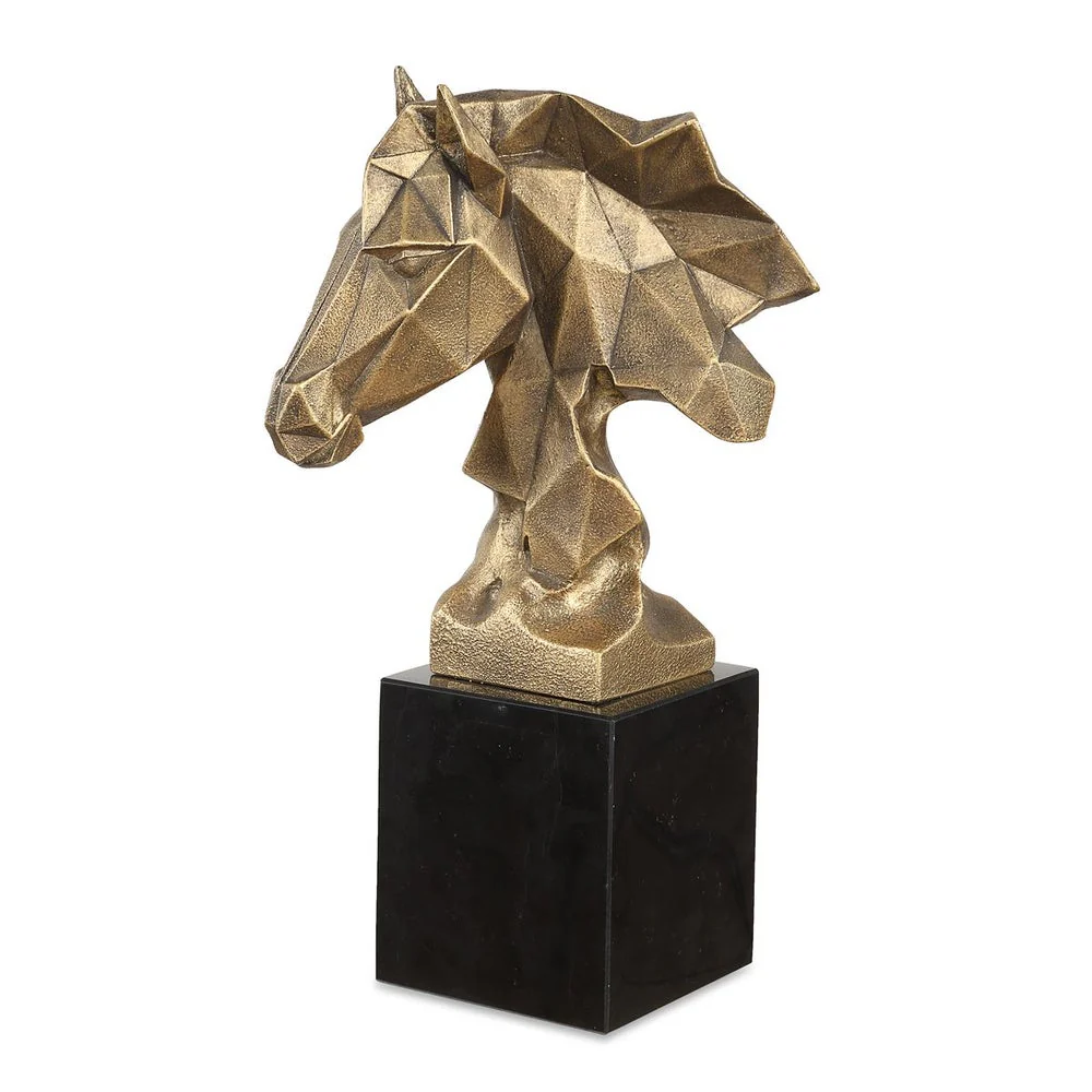 Uttermost Chiseled Antique Gold Horse Bust Sculpture - Image 5