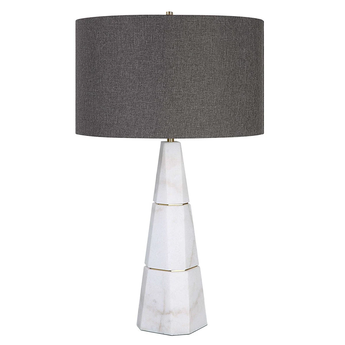 Uttermost Citadel Marble Table Lamp With Charcoal Gray Shade - Image 5