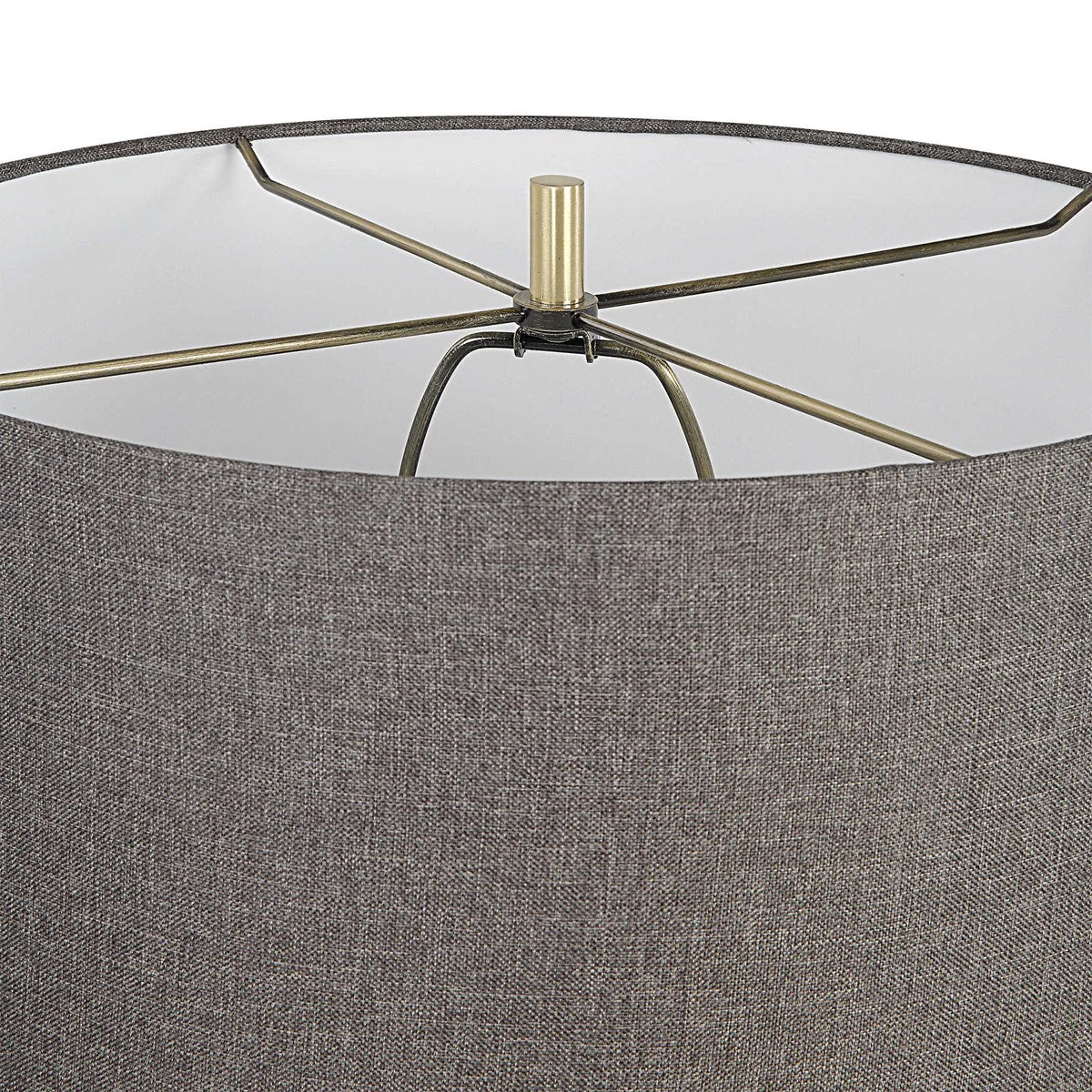 Uttermost Citadel Marble Table Lamp With Charcoal Gray Shade - Image 8