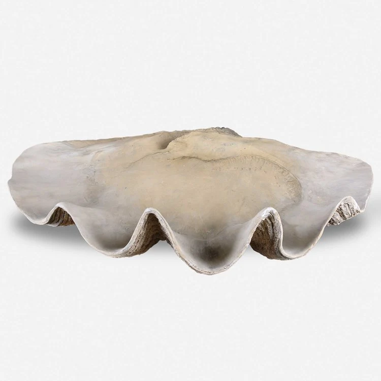 Uttermost Clamshell Antique White Decorative Bowl - Image 2