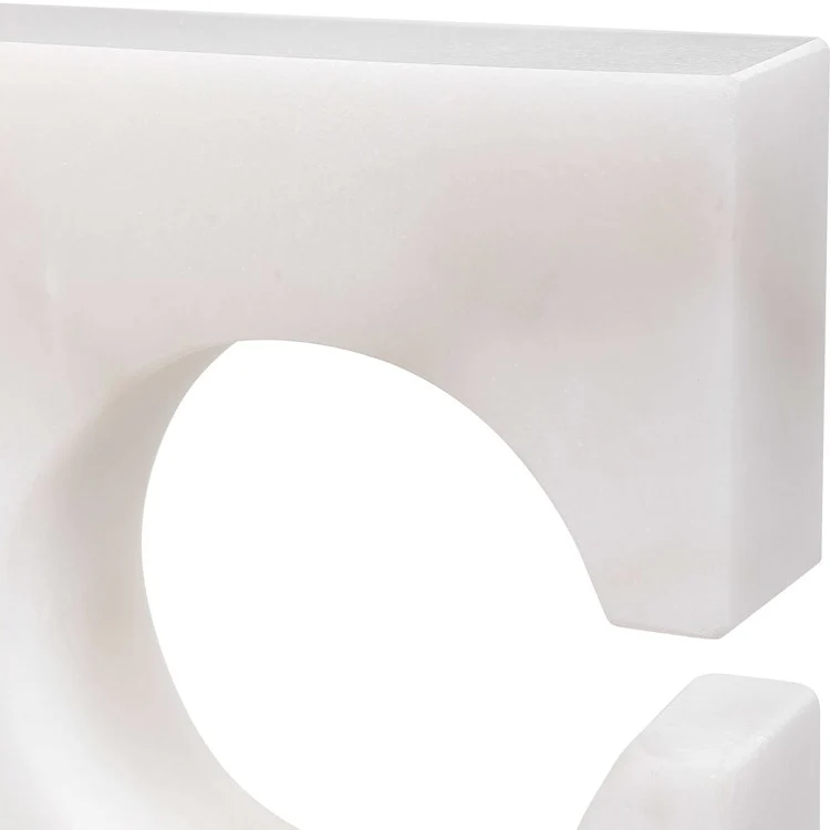 Uttermost Clarin White and Gray Marble Contemporary Bookends - Image 4