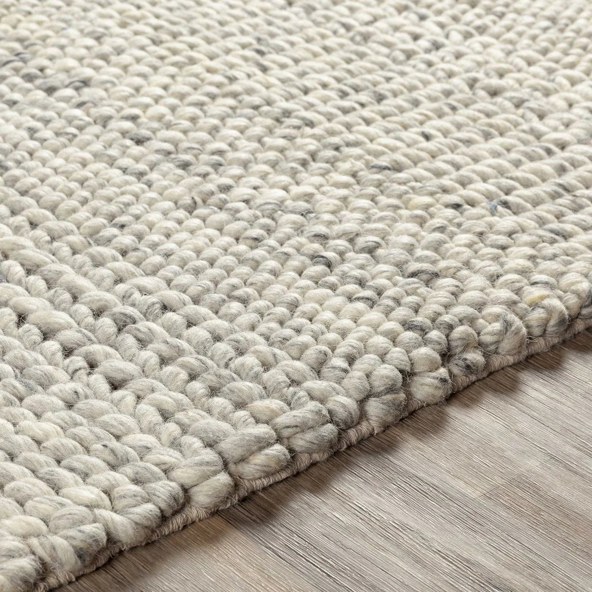 Uttermost Clifton Hand Woven Gray and Ivory Wool Rug ~  5' x 8' - Image 4