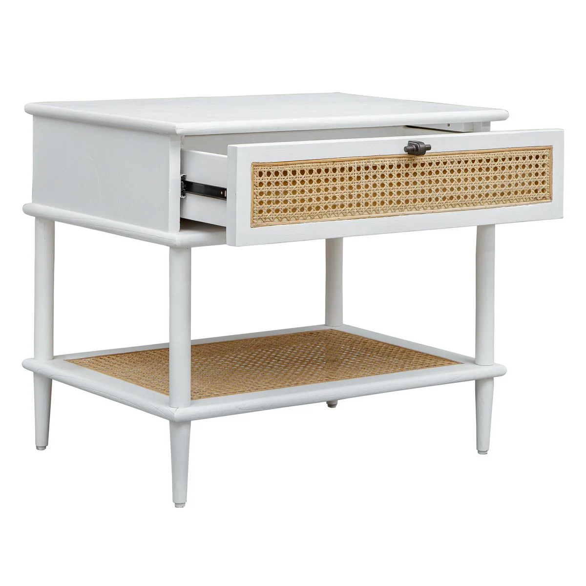 Uttermost Coast Mindi Wood White Mindi Wood Side Table - Image 2