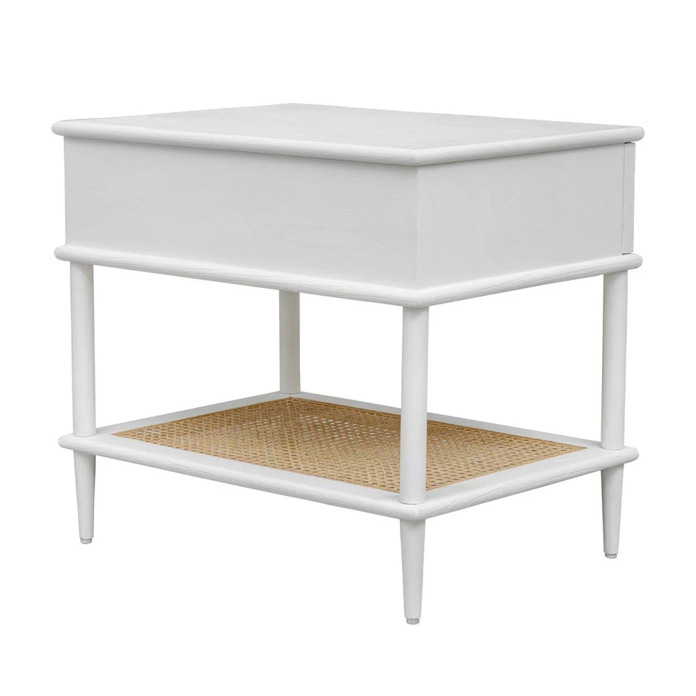 Uttermost Coast Mindi Wood White Mindi Wood Side Table - Image 3