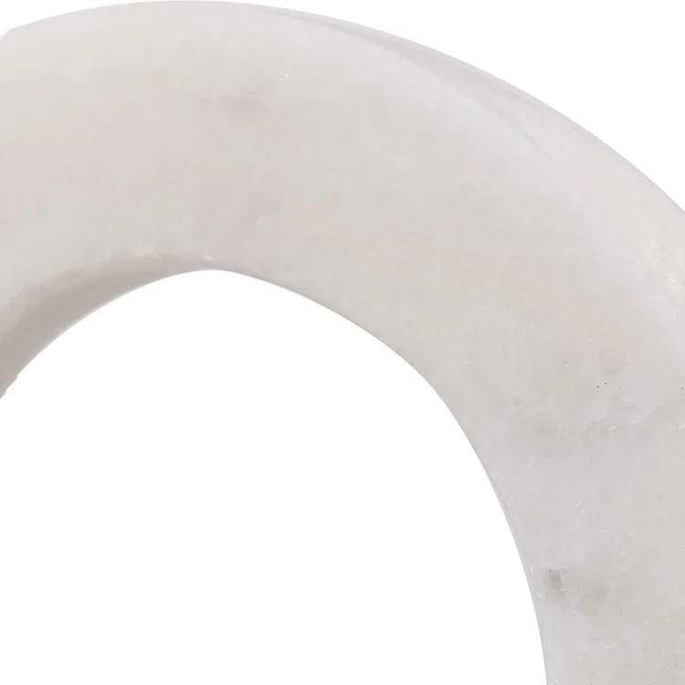 Uttermost Coin Toss White Marble Rings Set of 3 Sculptural Objects - Image 5