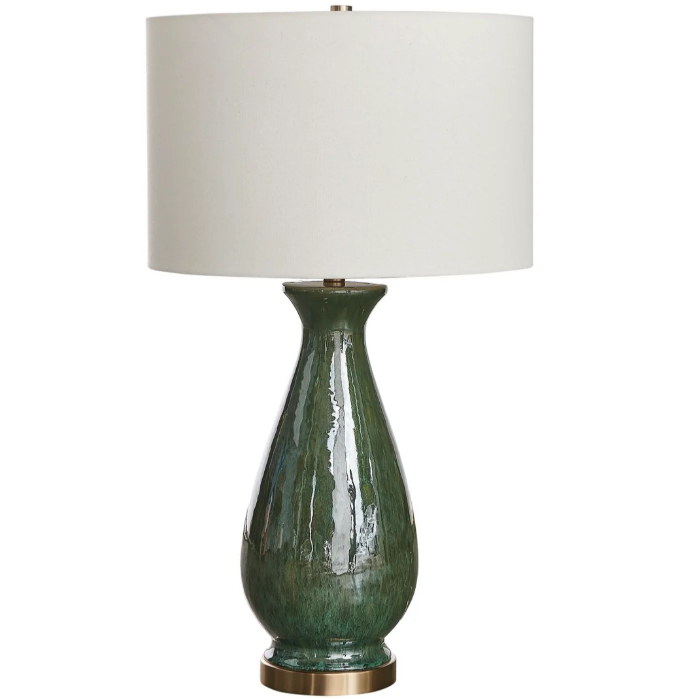 Uttermost Colestin Deep Green Gloss Table Lamp - Image 3