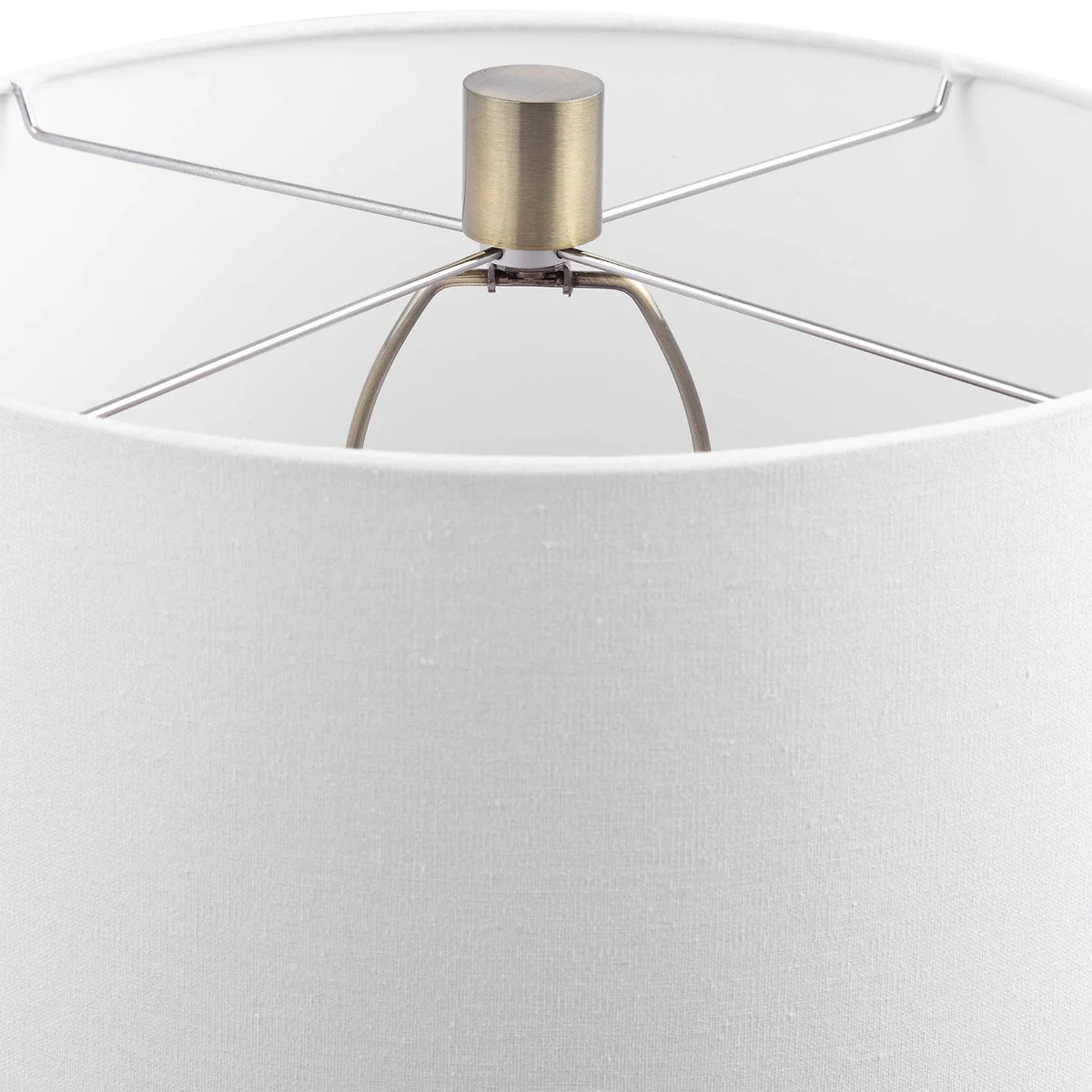 Uttermost Como Chrome Glass Table Lamp With White Linen Shade - Image 7