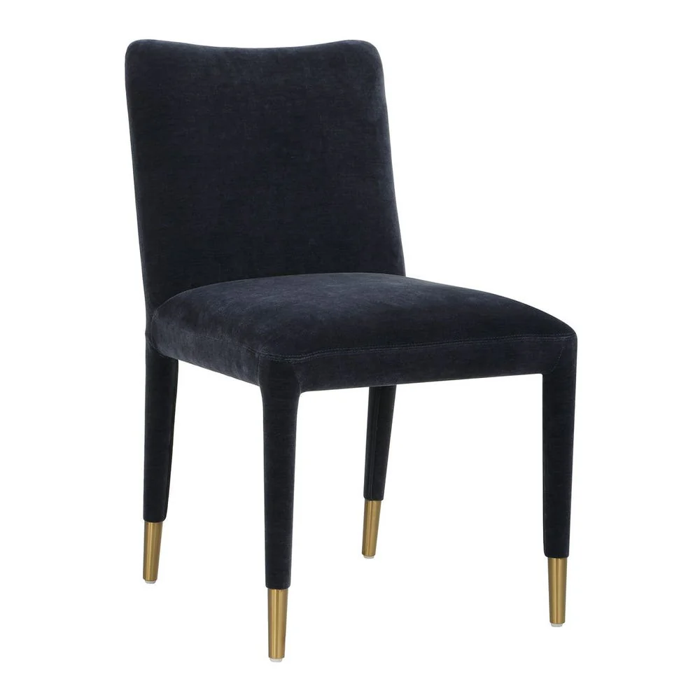 Uttermost Conifer Indigo Velvet Modern Dining Chairs ~ Set of 2 - Image 4