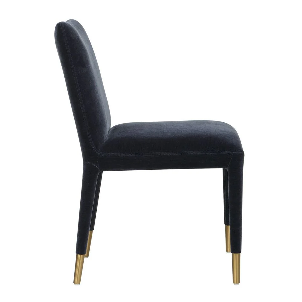 Uttermost Conifer Indigo Velvet Modern Dining Chairs ~ Set of 2 - Image 5