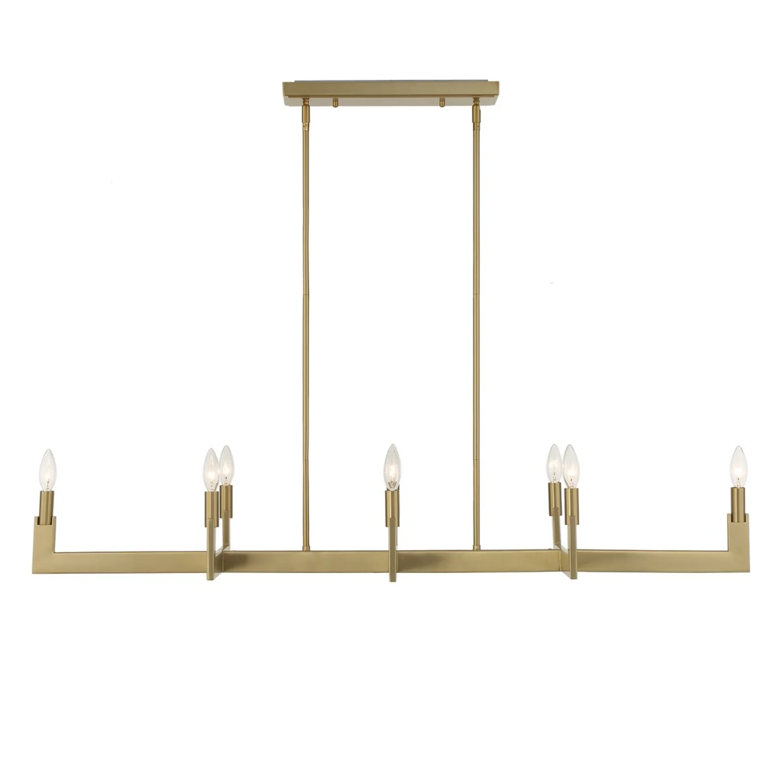 Uttermost Cordoba Natural Brass Linear Chandelier ~ 8 Lt - Image 5