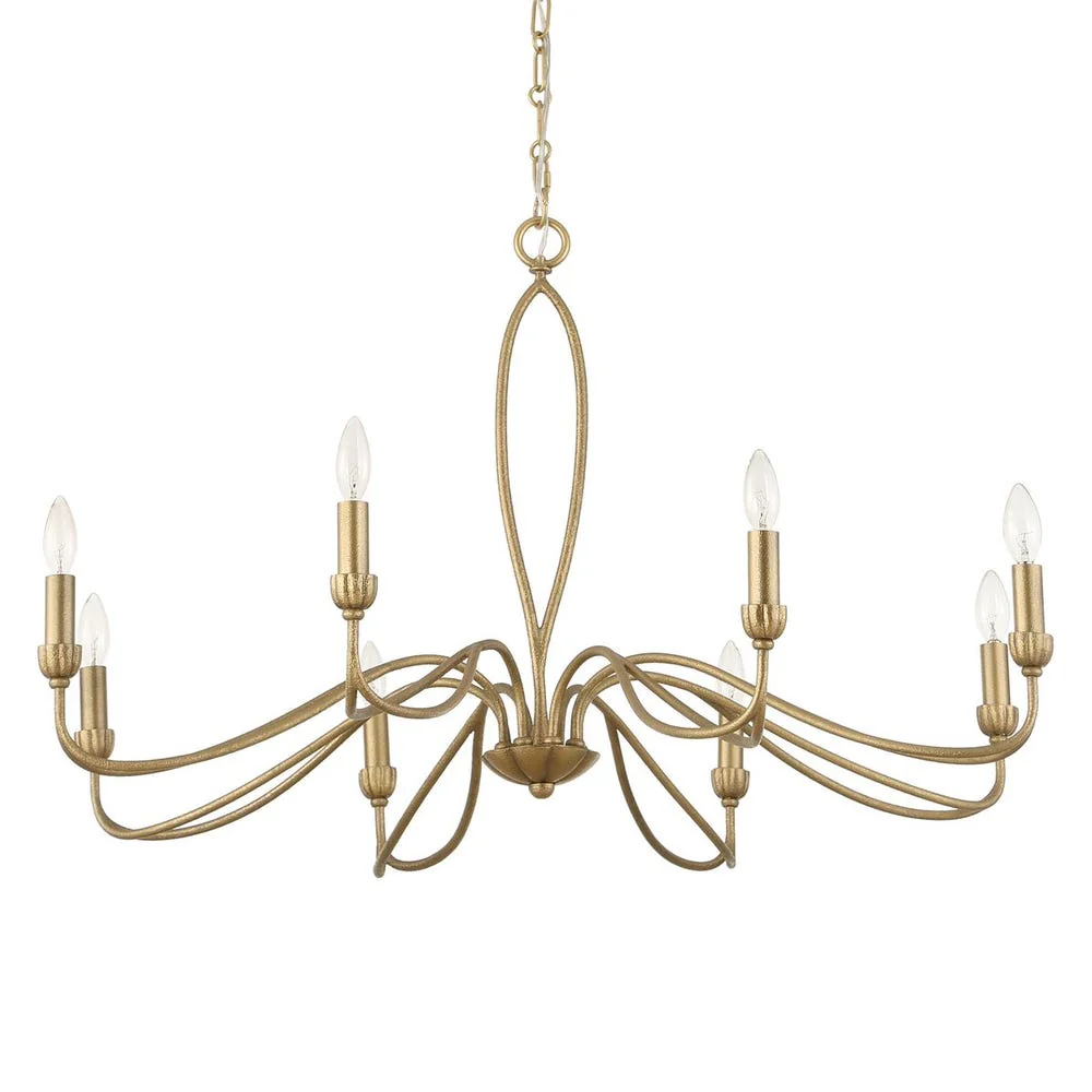 Uttermost Corella Soft Gold 8 Light Chandelier - Image 2