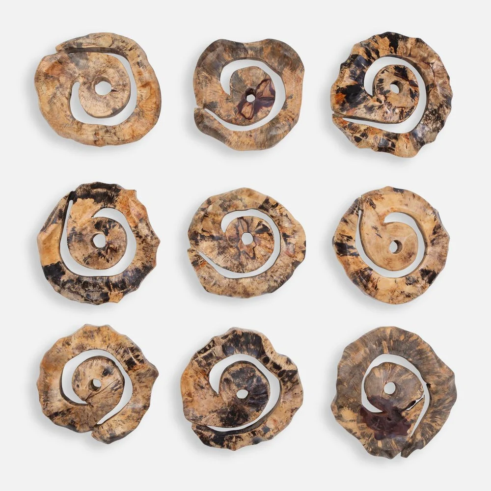 Uttermost Corkscrew  Wood Wall Decor ~ Set Of 9 - Image 2