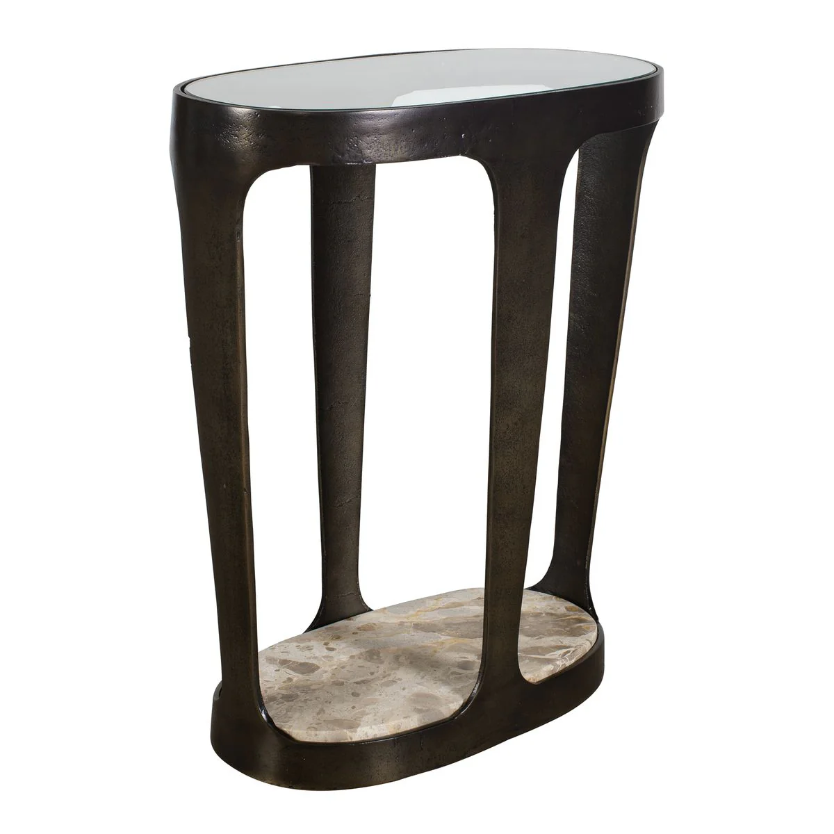 Uttermost Coronado Dark Bronze Aluminum Base Accent Table - Image 2