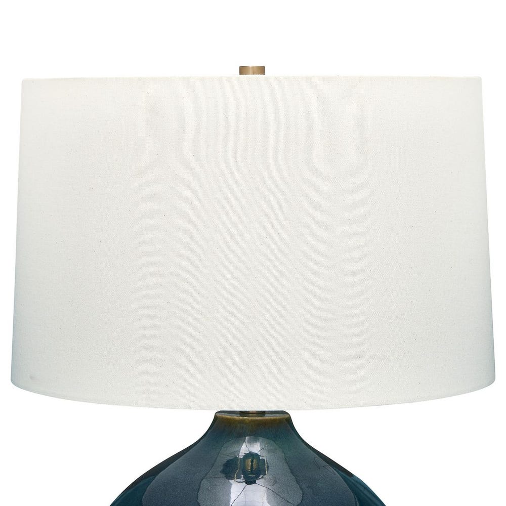 Uttermost Corrine Mottled Deep Blue Ceramic Base Table Lamp - Image 4