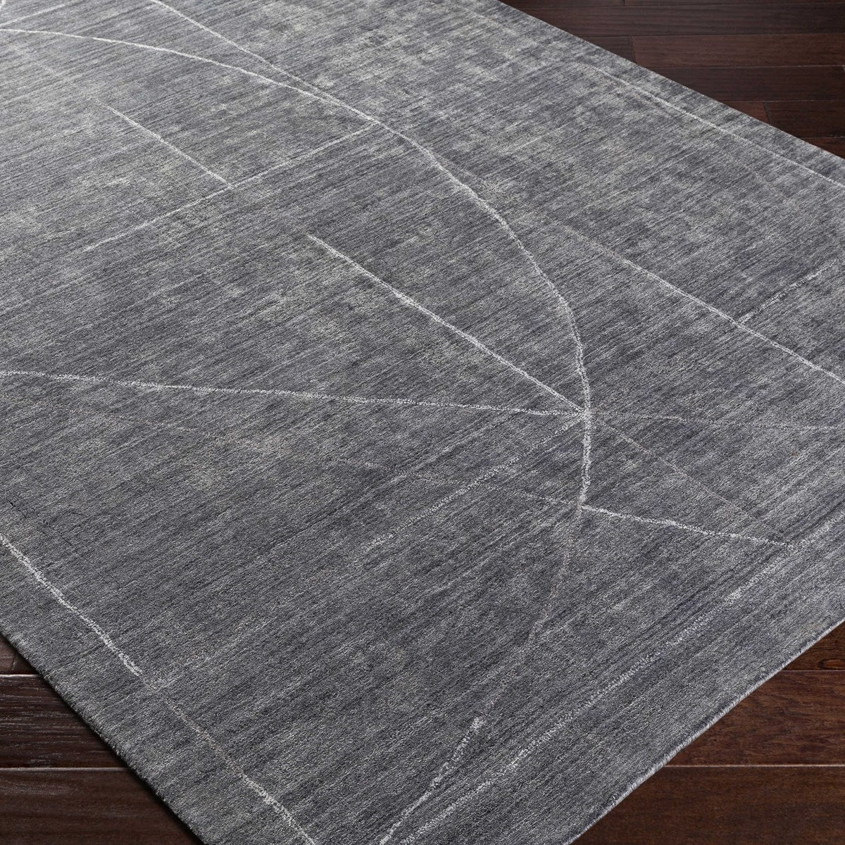 Uttermost Costilla Hand Knotted Gray, Charcoal and White Contemporary Rug ~  6' x 9' - Image 4