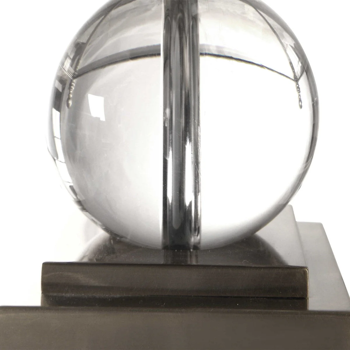 Uttermost Crista Crystal Column Table Lamp With White Linen Shade - Image 6