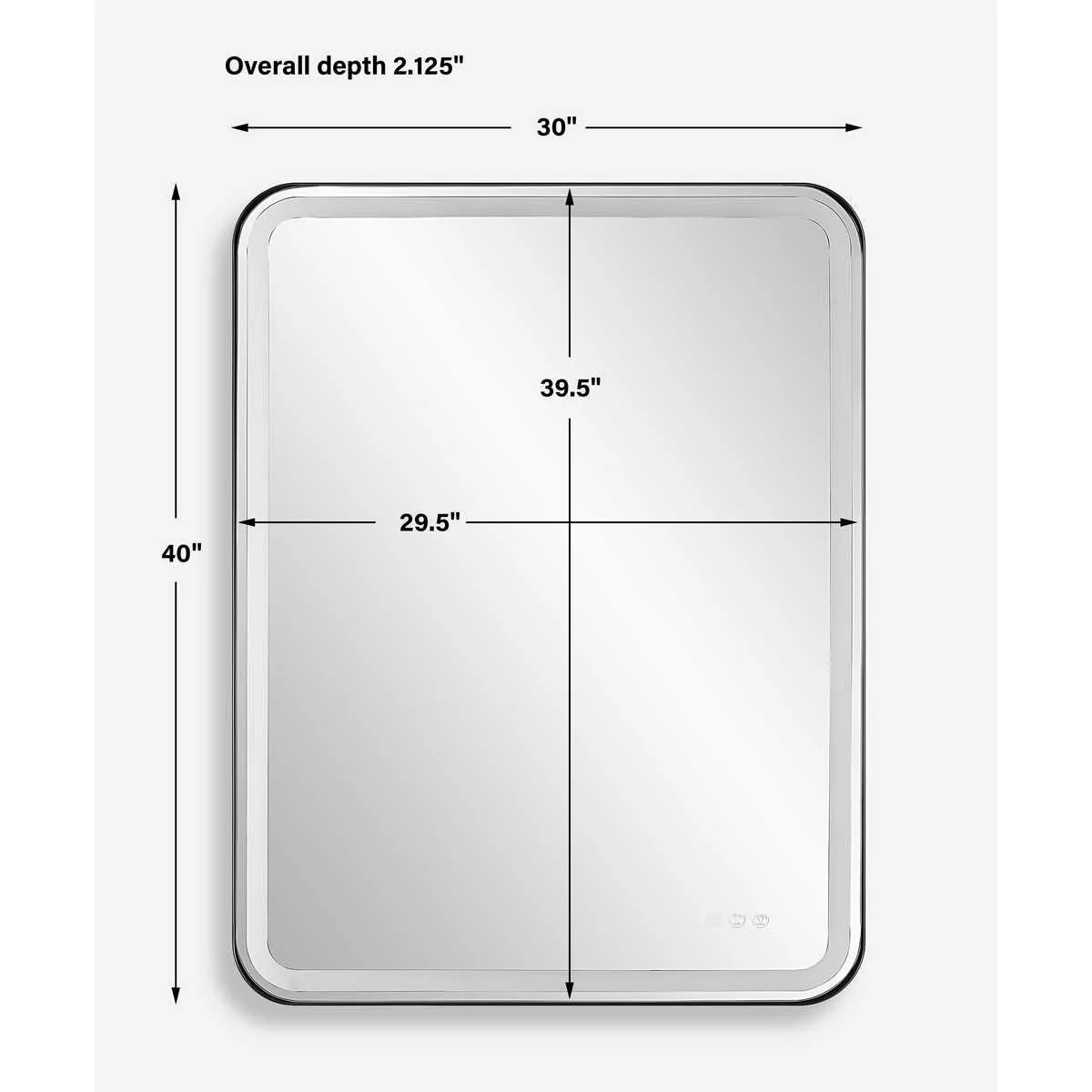 Uttermost Crofton Black Lighted Mirror - Image 10