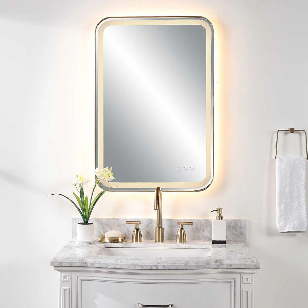 Uttermost Crofton Brass Lighted Vanity Mirror