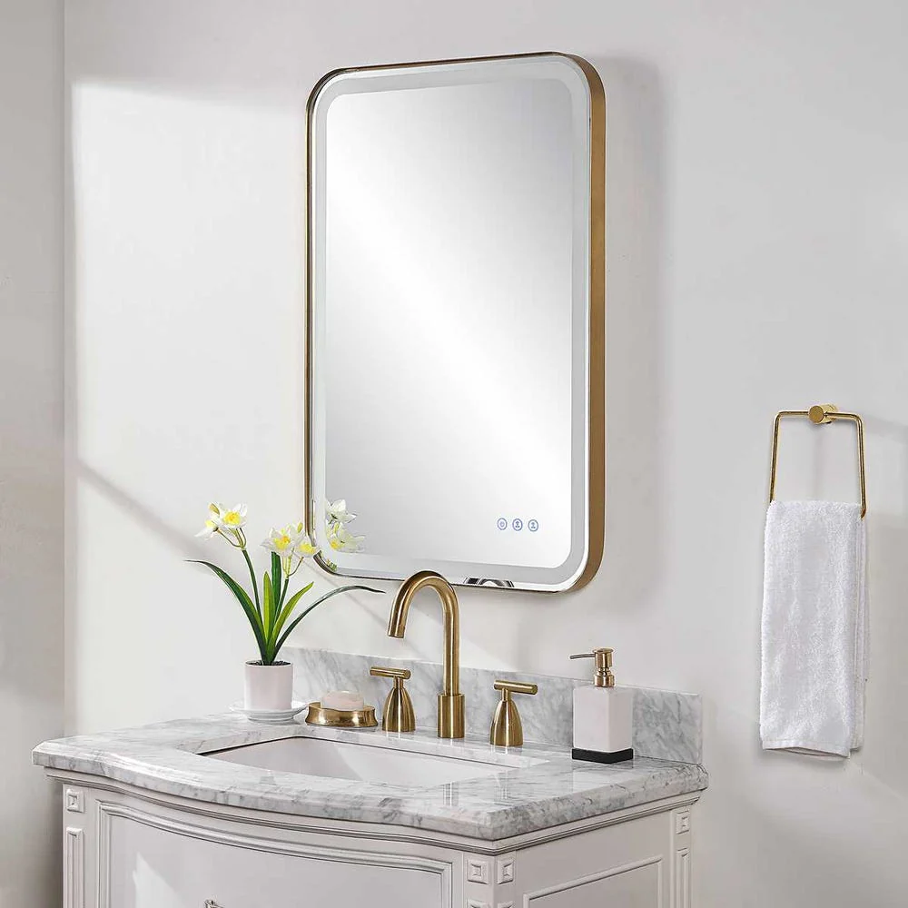 Uttermost Crofton Brass Lighted Vanity Mirror - Image 5