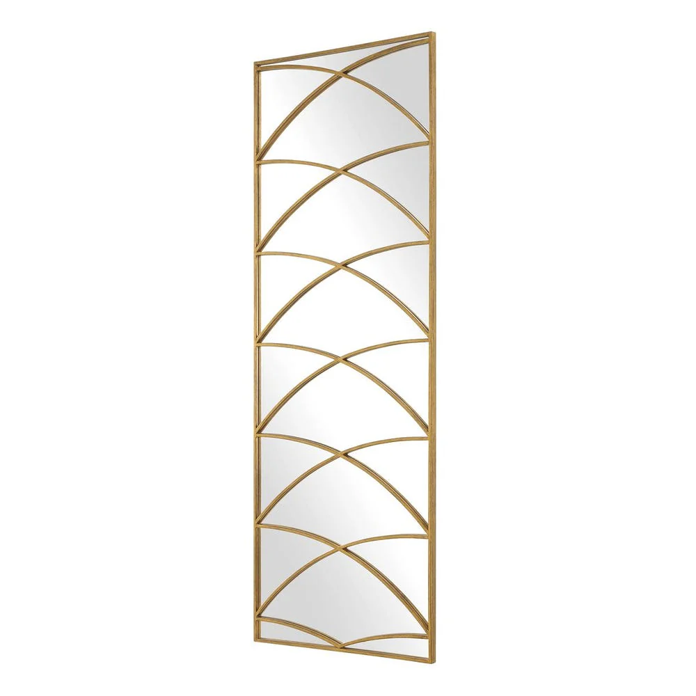 Uttermost Crossed Up Antique Gold Iron Mirror - Image 4