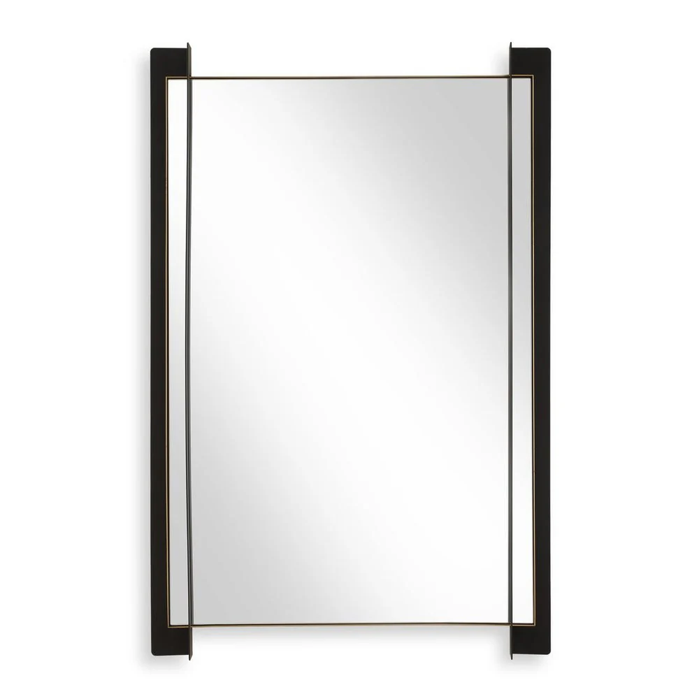 Uttermost Cunene Matte Black Industrial Elements Framed Mirror - Image 3