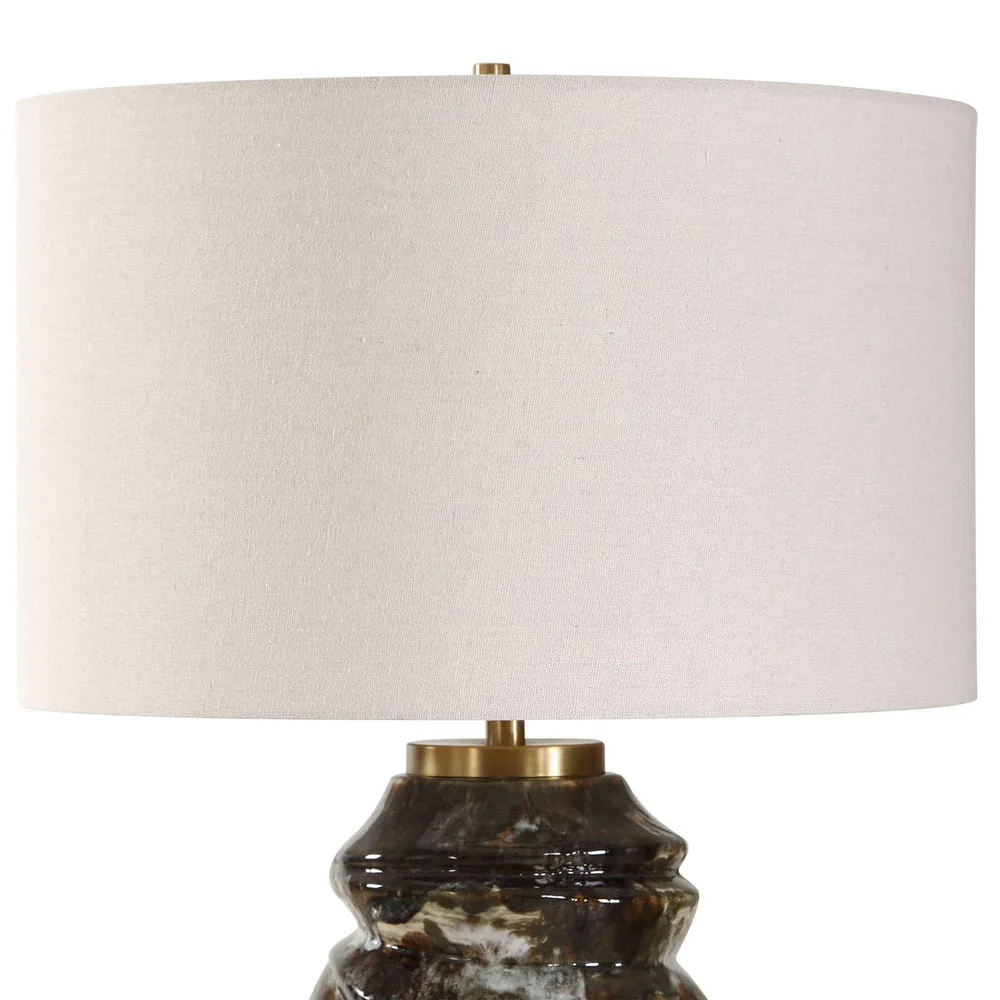 Uttermost Cuoco Chocolate Browns And Off- Whites Table Lamp - Image 4