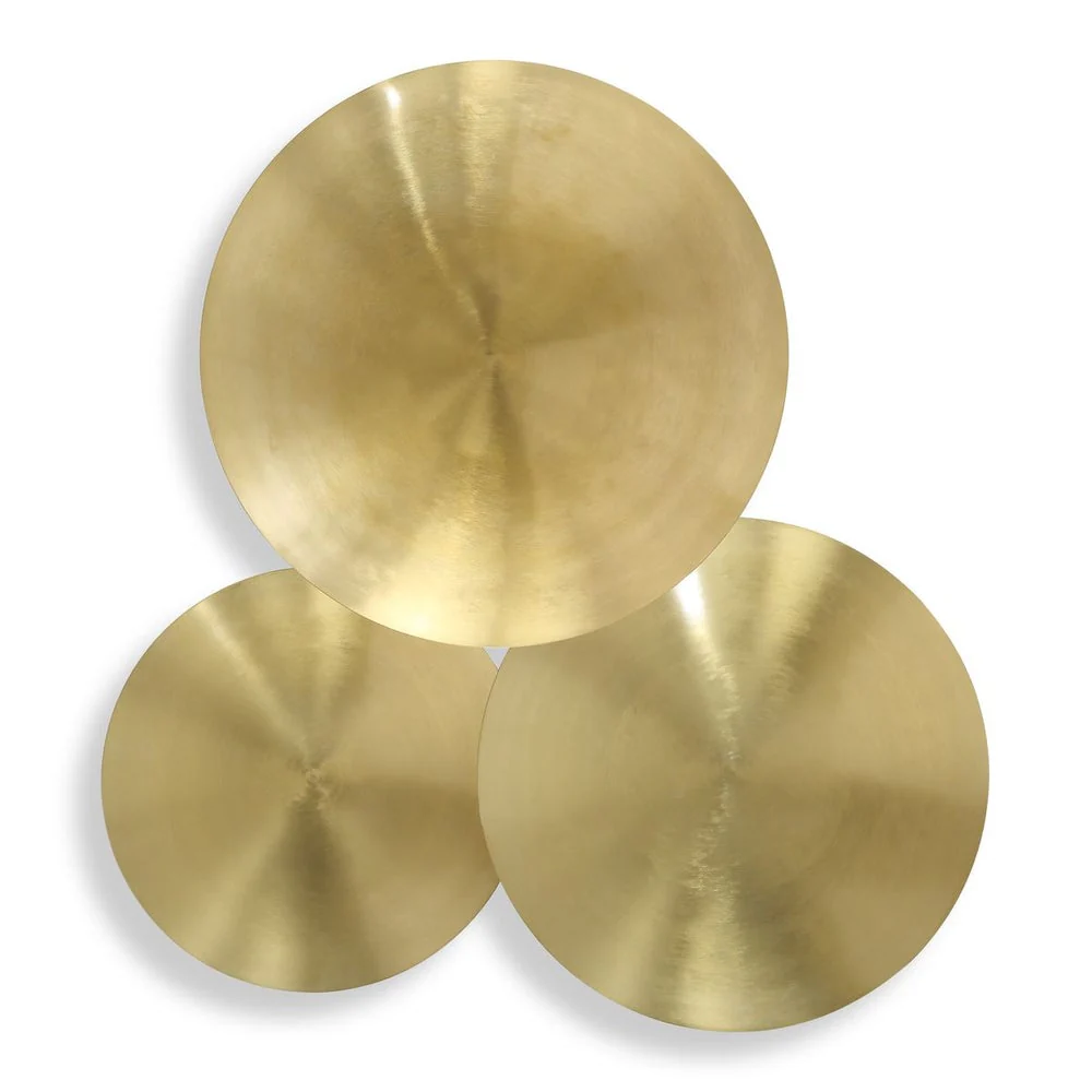 Uttermost Cymbalic Brass Iron Discs Wall Decor ~ Set Of 3 - Image 4