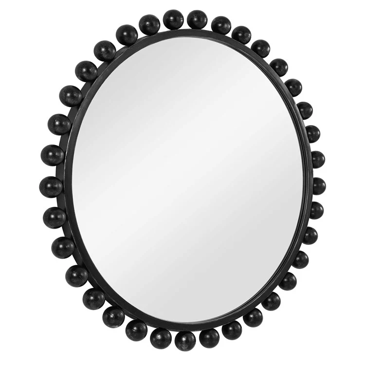 Uttermost Cyra Black Iron Round Mirror - Image 6