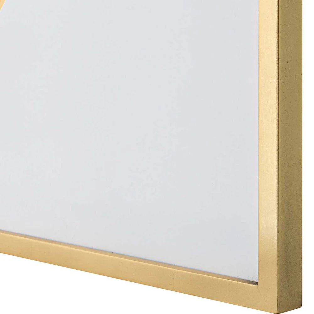 Uttermost Danbury White And Gold Leaf Mirror - Image 6