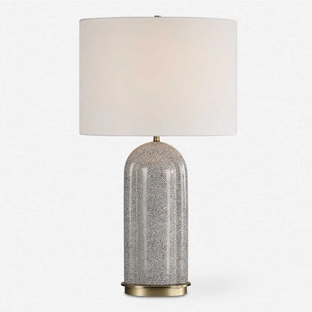 Uttermost Dapple Ceramic Table Lamp With White Linen Shade - Image 2