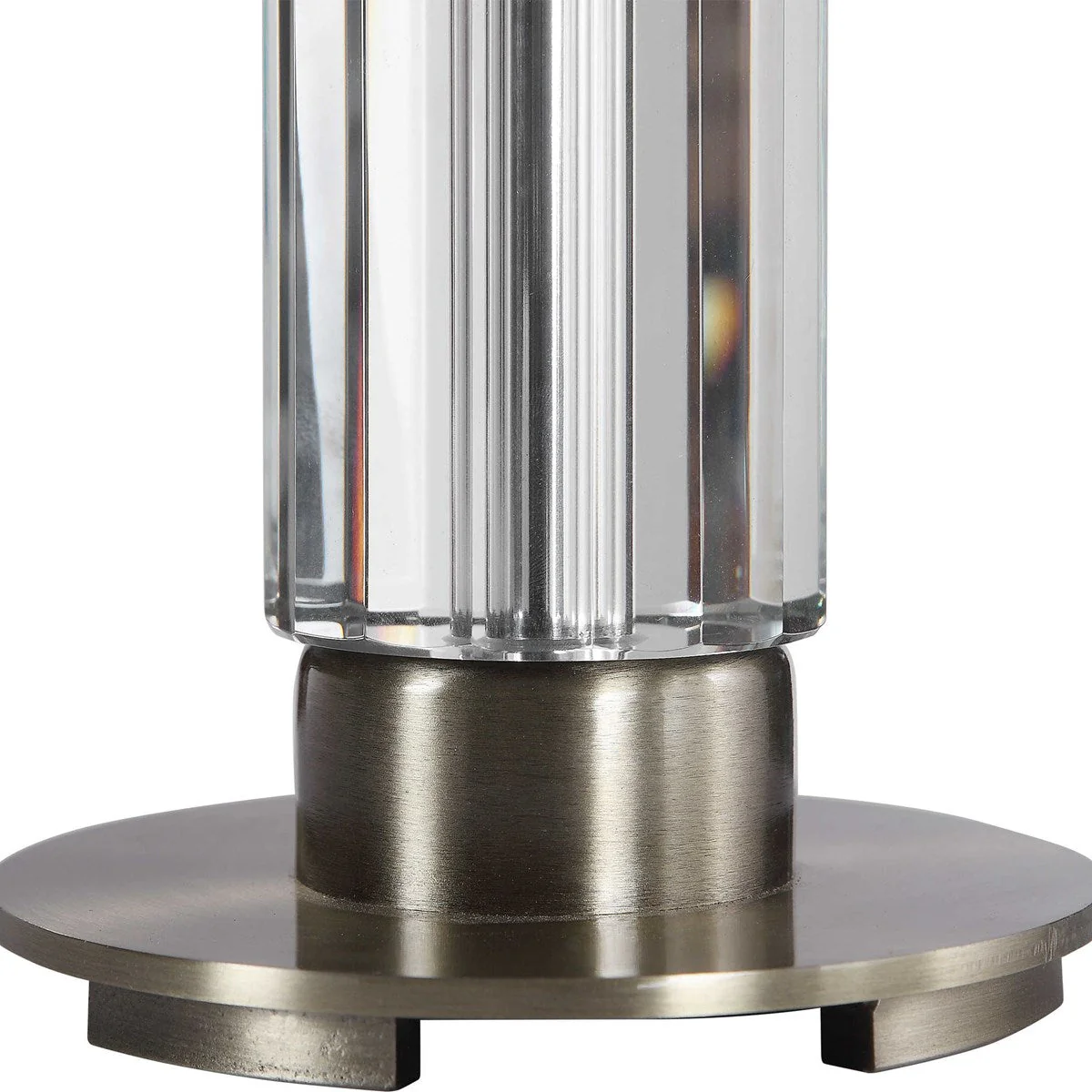Uttermost Davies Cut Crystal Table Lamp With White Linen Shade - Image 5