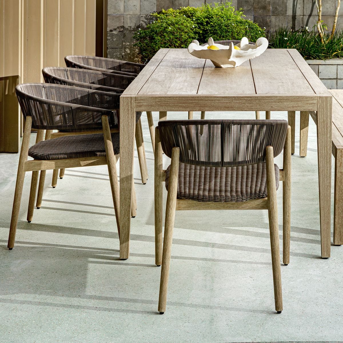 Uttermost Dermott All Weather Wicker Outdoor Dining Chair ~ Set Of 2