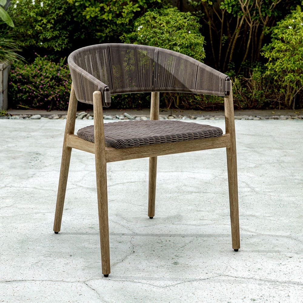 Uttermost Dermott All Weather Wicker Outdoor Dining Chair ~ Set Of 2 - Image 2
