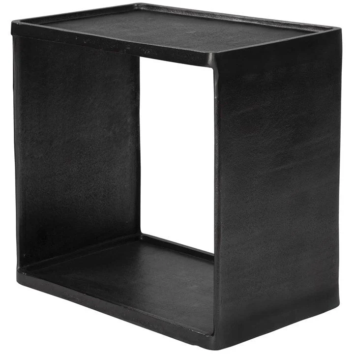 Uttermost Derwent Antique Dark Nickel Modern Side Table - Image 2