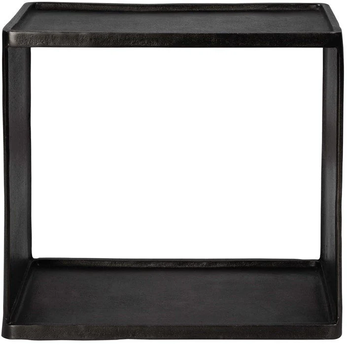 Uttermost Derwent Antique Dark Nickel Modern Side Table - Image 3