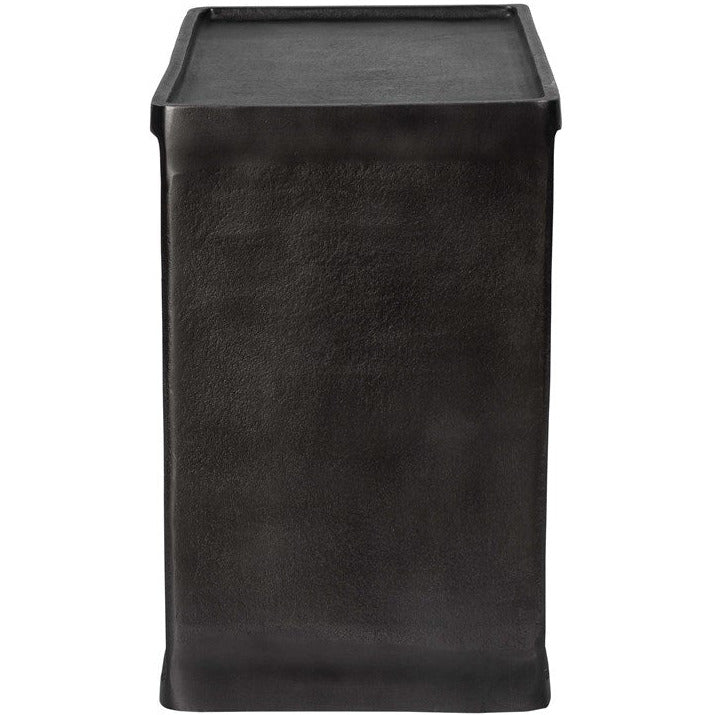 Uttermost Derwent Antique Dark Nickel Modern Side Table - Image 4