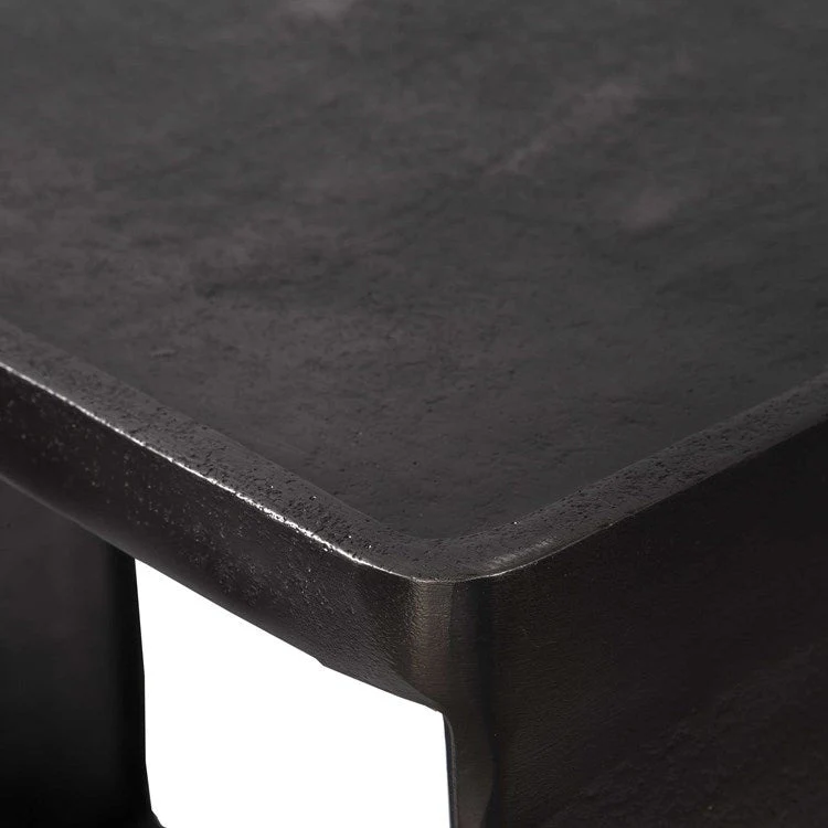 Uttermost Derwent Antique Dark Nickel Modern Side Table - Image 5