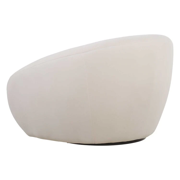 Uttermost DeSoto Cream Velvet Swivel Chair - Image 7