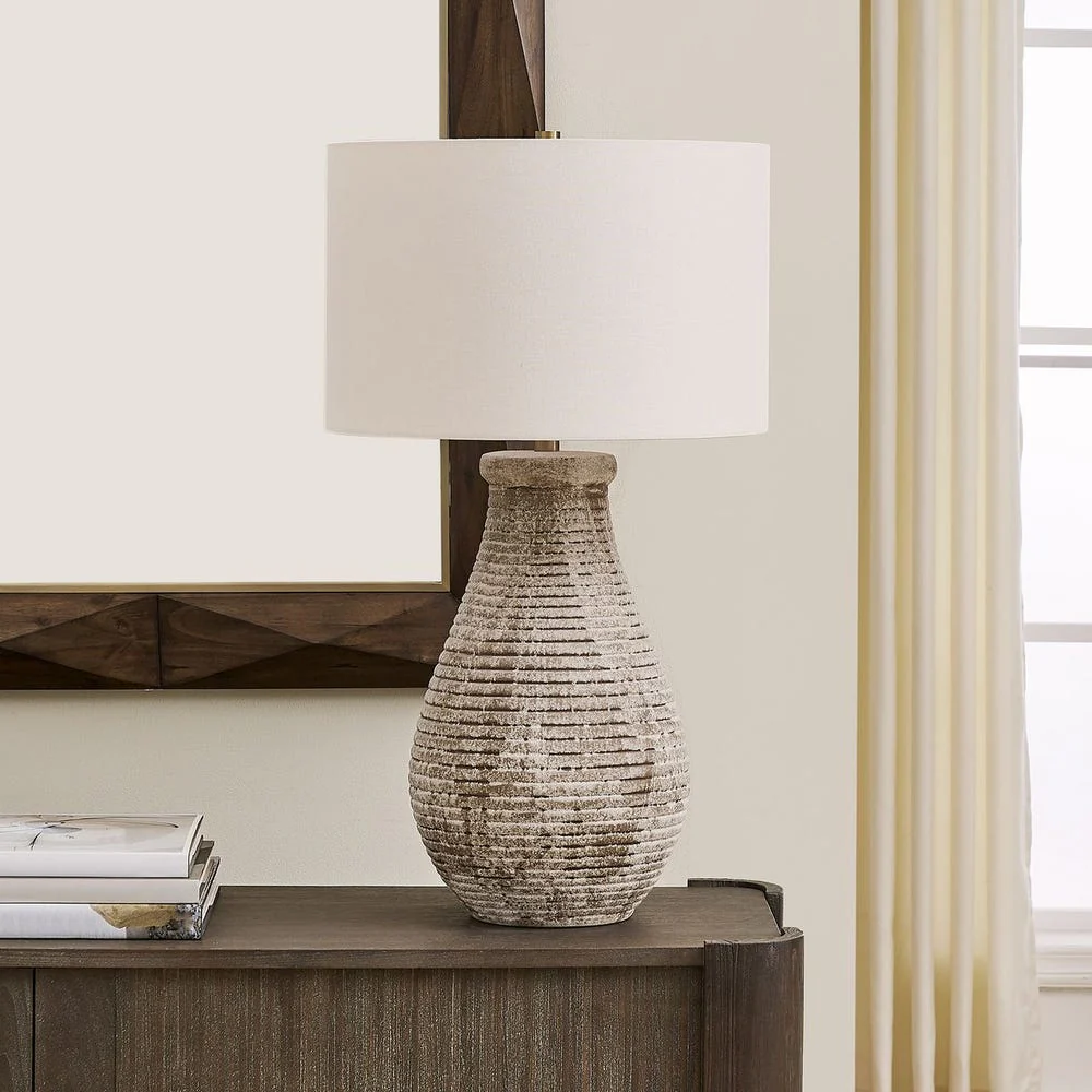 Uttermost Dorothea Stone Gray And Ivory Table Lamp - Image 2