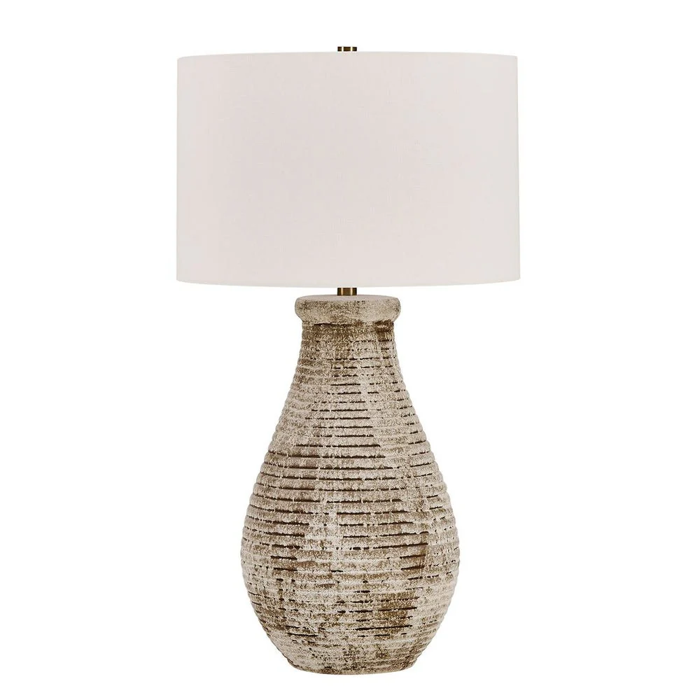 Uttermost Dorothea Stone Gray And Ivory Table Lamp - Image 4
