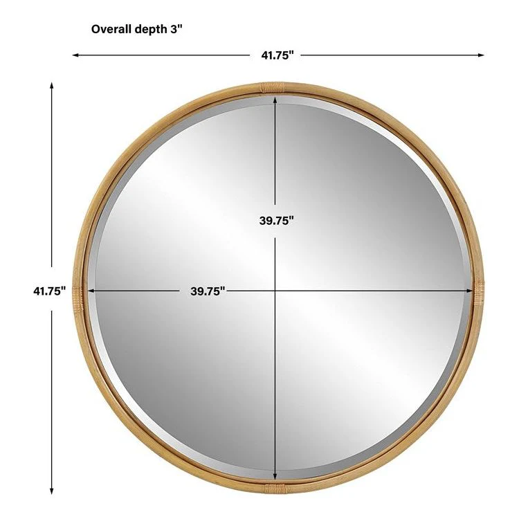 Uttermost Drift Away Natural Rattan Round Mirror - Image 6