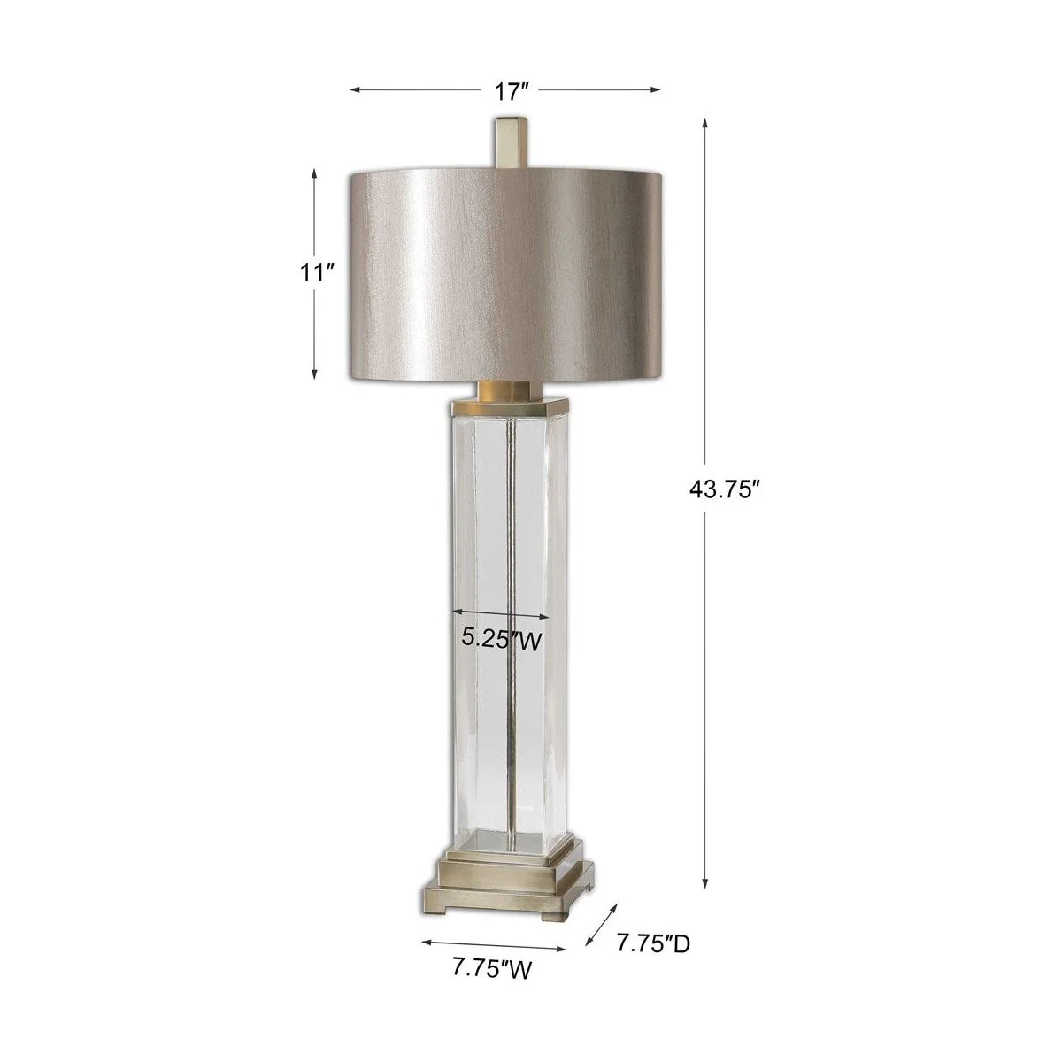 Uttermost Drustan Champagne Glass Table Lamp With Bronze Shade - Image 3