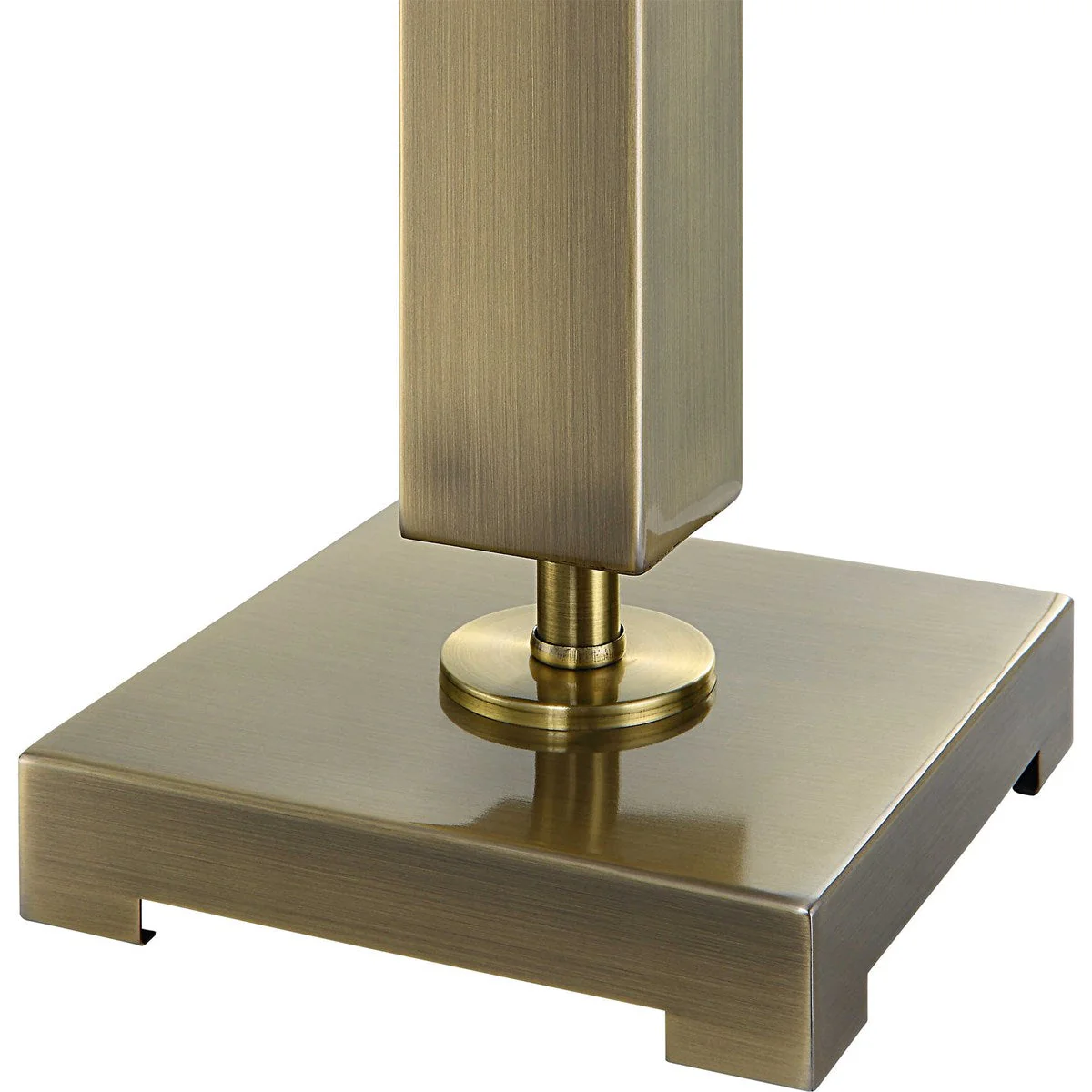 Uttermost Duomo Antique Brass Table Lamp With White Linen Shade - Image 8