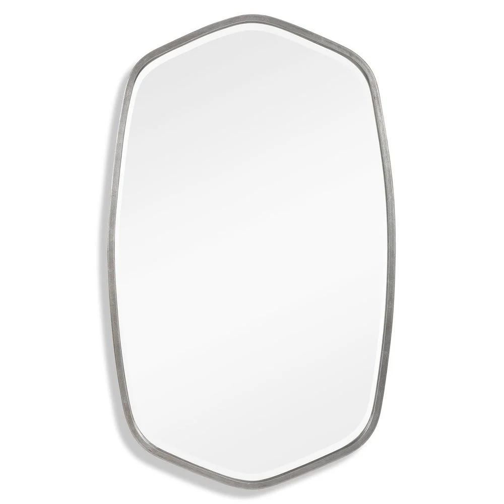 Uttermost Duronia Unique Shape Silver Leaf Mirror - Image 5